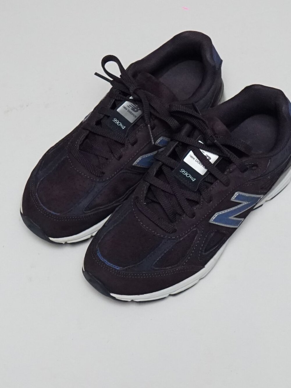 New Balance 990v4 sneakers, size 7, purple and navy blue